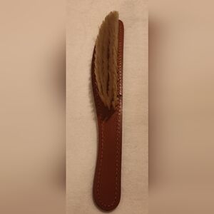 Elegant Brown Leather Hair Brush